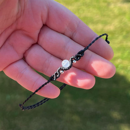 Mondstein Fußkettchen SOUL FLOW Milu Arts and Macrame