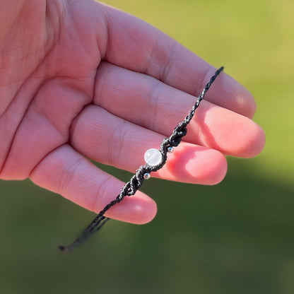 Mondstein Fußkettchen SOUL FLOW Milu Arts and Macrame