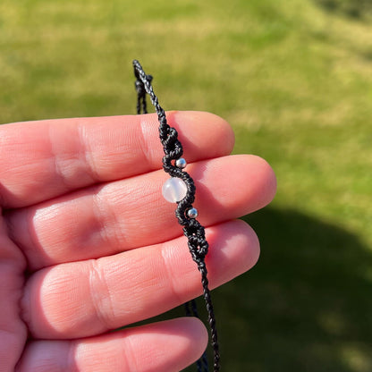 Mondstein Fußkettchen SOUL FLOW Milu Arts and Macrame