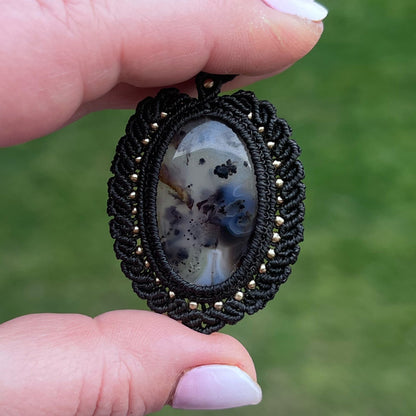 Montana Achat Kette PEACOCK WHISPER Milu Arts and Macrame