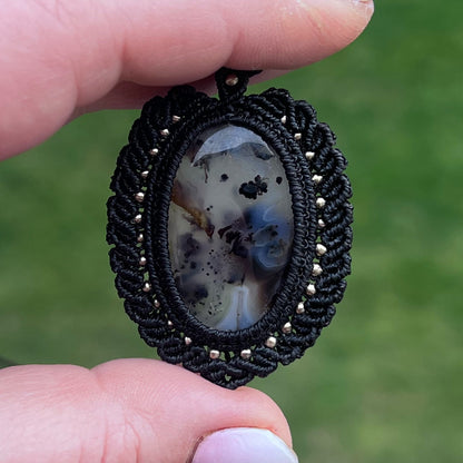 Montana Achat Kette PEACOCK WHISPER Milu Arts and Macrame