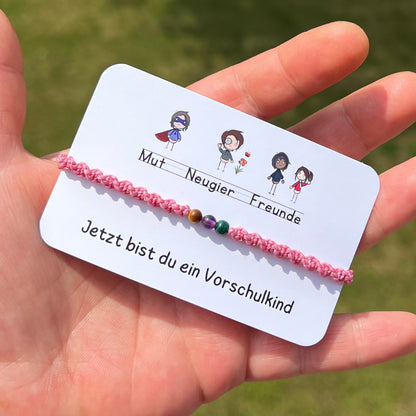 Mutmacher Armband für Kinder, handgemacht für die Vorschule Geschenk
