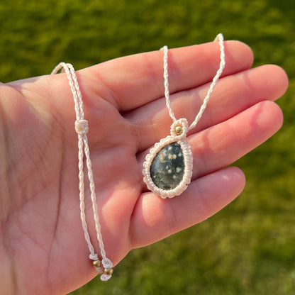 Ozeanjaspis Kette PURE HARMONY Milu Arts and Macrame