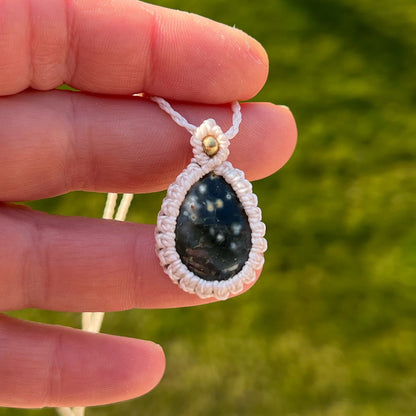 Ozeanjaspis Kette PURE HARMONY Milu Arts and Macrame