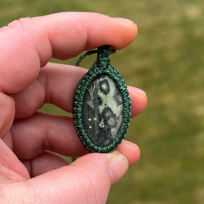 Ozeanjaspis Kette SIMPLICITY Milu Arts and Macrame