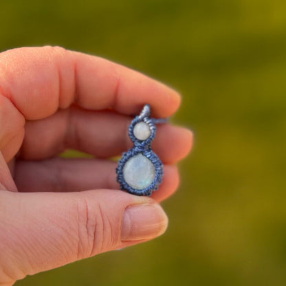 Regenbogen Mondstein Kette SIMPLICITY Milu Arts and Macrame