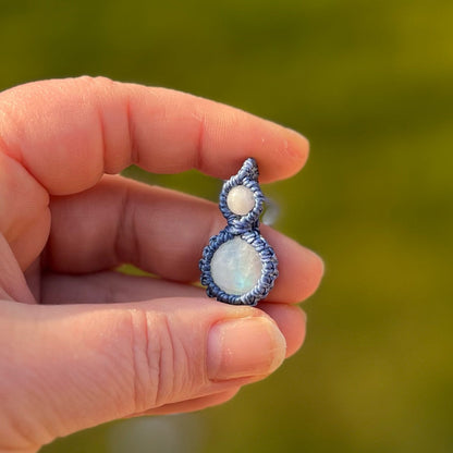 Regenbogen Mondstein Kette SIMPLICITY Milu Arts and Macrame