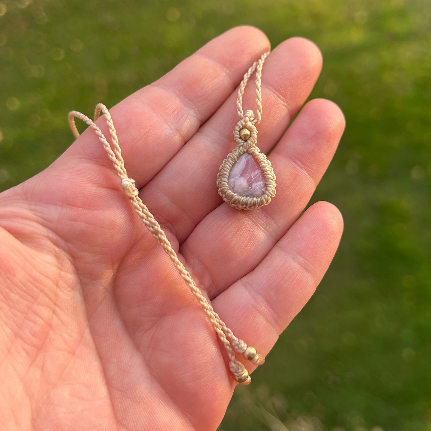 Rhodochrosit Kette Milu Arts and Macrame