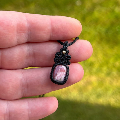 Rhodochrosit Kette MIRACLE BLISS Milu Arts and Macrame