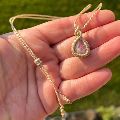 Rhodochrosit Kette PURE HARMONY Milu Arts and Macrame