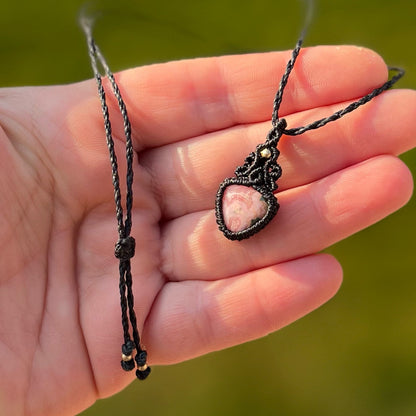 Rhodochrosit Kette MIRACLE BLISS Milu Arts and Macrame