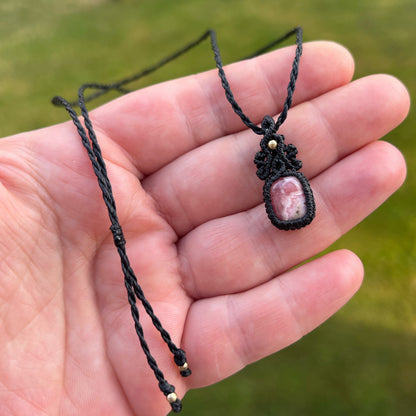 Rhodochrosit Kette MIRACLE BLISS Milu Arts and Macrame