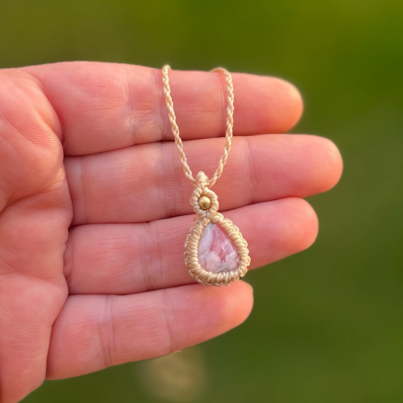 Rhodochrosit Kette Milu Arts and Macrame