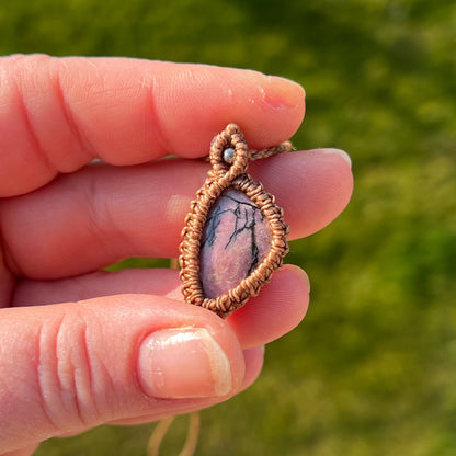 Rhodonit Kette PURE HARMONY Milu Arts and Macrame