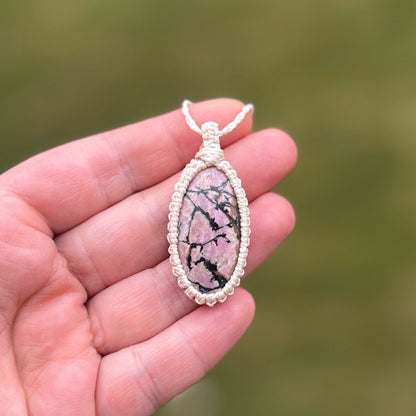 Rhodonit Kette SIMPLICITY Milu Arts and Macrame