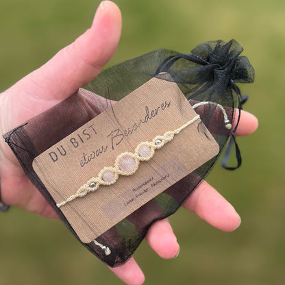 Rosenquarz Armband PURE HARMONY Milu Arts and Macrame