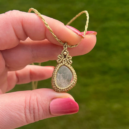 Rutilquarz Kette MIRACLE BLISS gold Milu Arts and Macrame