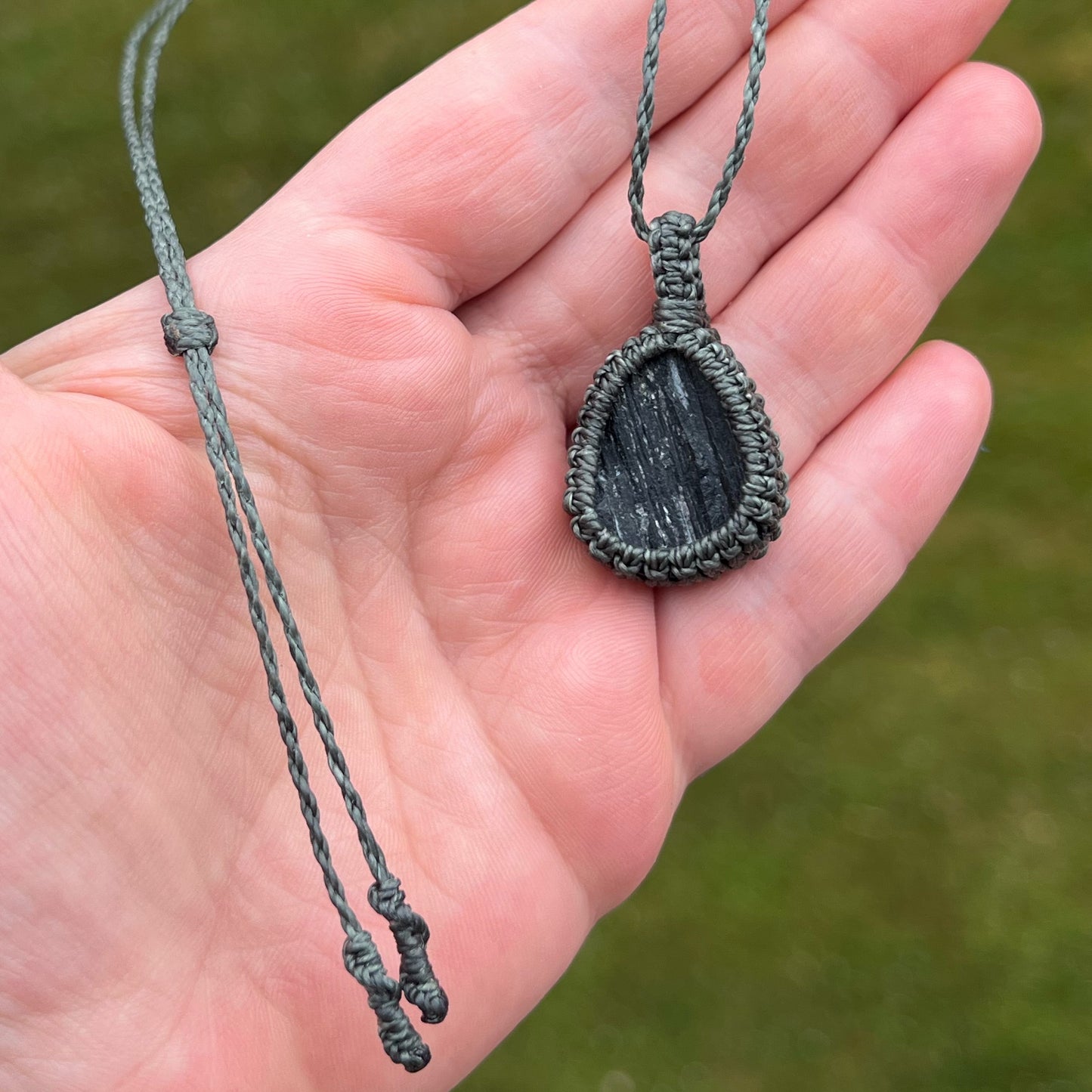Schwarze Turmalin Kette SIMPLICITY