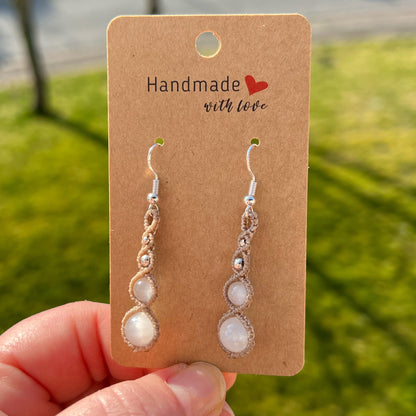 Selenit Ohrringe PURE HARMONY Milu Arts and Macrame