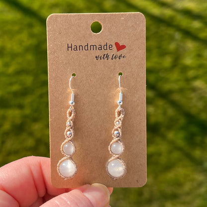 Selenit Ohrringe PURE HARMONY Milu Arts and Macrame