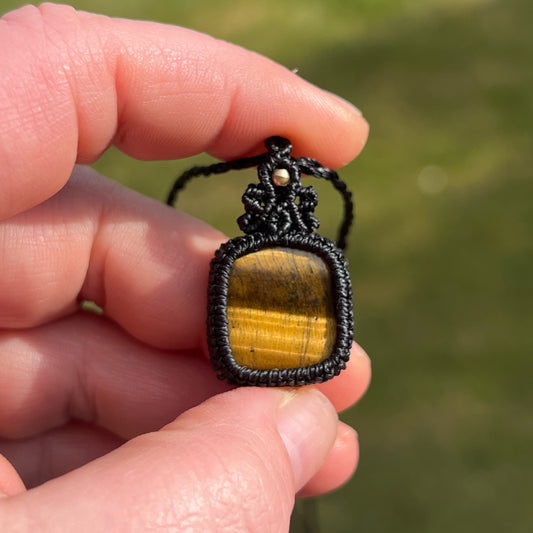 Tigerauge Stein Kette MIRACLE BLISS schwarz
