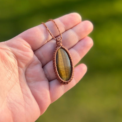 Tigerauge Kette SIMPLICITY Milu Arts and Macrame