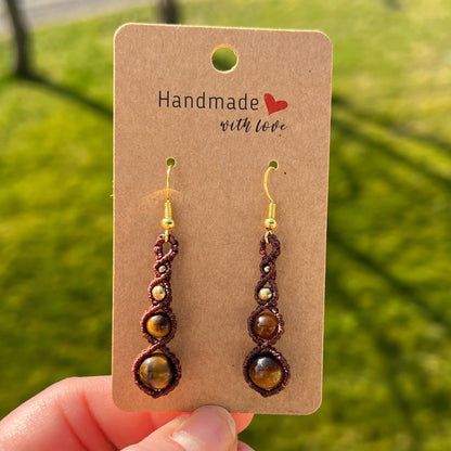 Tigerauge Ohrringe PURE HARMONY Milu Arts and Macrame