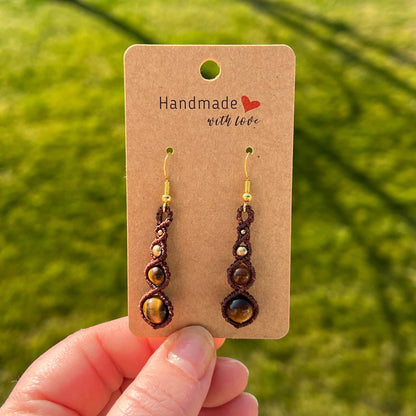 Tigerauge Ohrringe PURE HARMONY Milu Arts and Macrame