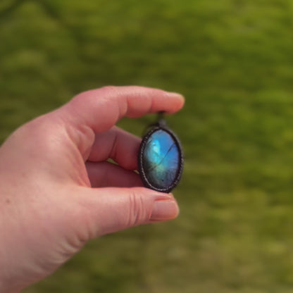 Labradorit Kette SIMPLICITY groß