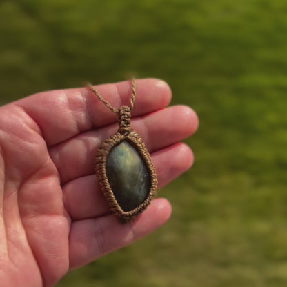 Labradorit Kette SIMPLICITY old bronze