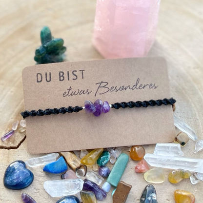 Amethyst Splitter Armband Milu Arts and Macrame