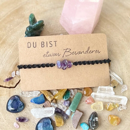 Amethyst Splitter Armband Milu Arts and Macrame