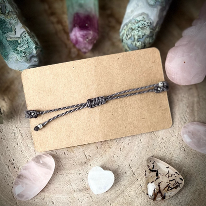 Amethyst Armband mit großer Perle Milu Arts and Macrame