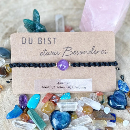 Amethyst Armband Milu Arts and Macrame