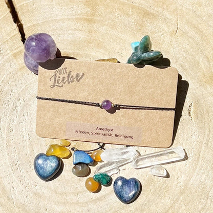 Amethyst Armband filigran Milu Arts and Macrame