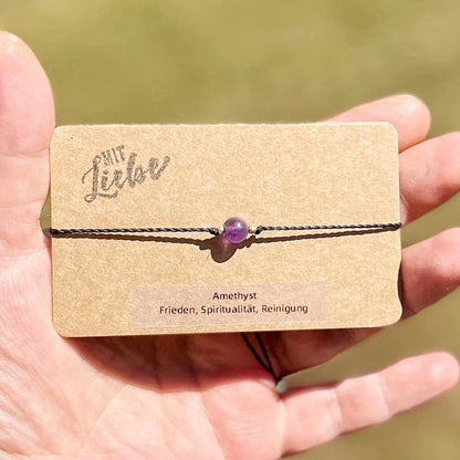 Amethyst Armband filigran Milu Arts and Macrame