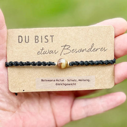 Botswana Achat Armband Milu Arts and Macrame