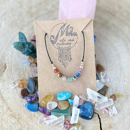 Chakra Kette in deiner Wunschfarbe Milu Arts and Macrame