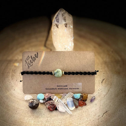 Grüne Jade Armband Milu Arts and Macrame