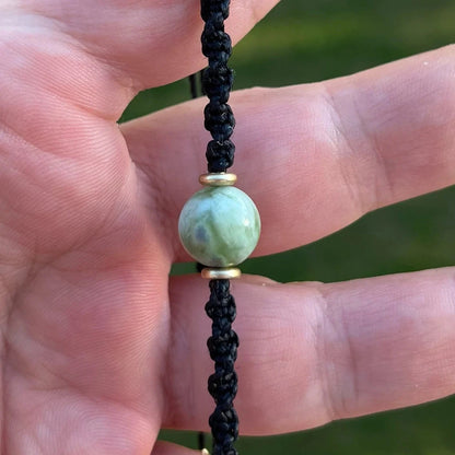 Grüne Jade Armband Milu Arts and Macrame