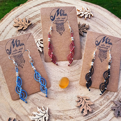 Makramee Ohrringe Welle Milu Arts and Macrame