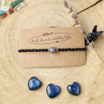 Makramee Armband Labradorit Milu Arts and Macrame