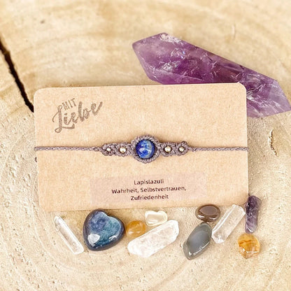 Lapislazuli Armband Milu Arts and Macrame