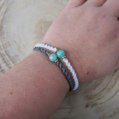 Makramee Armband Amazonit Milu Arts and Macrame