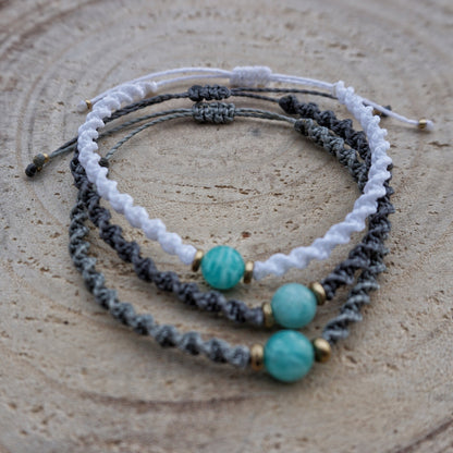 Makramee Armband Amazonit Milu Arts and Macrame