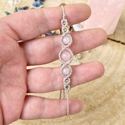 Rosenquarz Armband PURE HARMONY Milu Arts and Macrame