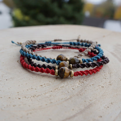 Makramee Armband Tigerauge Milu Arts and Macrame