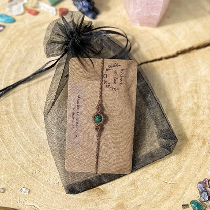 Honig Calcit Armband Milu Arts and Macrame