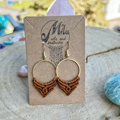 Makramee Ohrringe/Creolen Milu Arts and Macrame