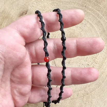 Makramee Fußkettchen TWISTER Milu Arts and Macrame